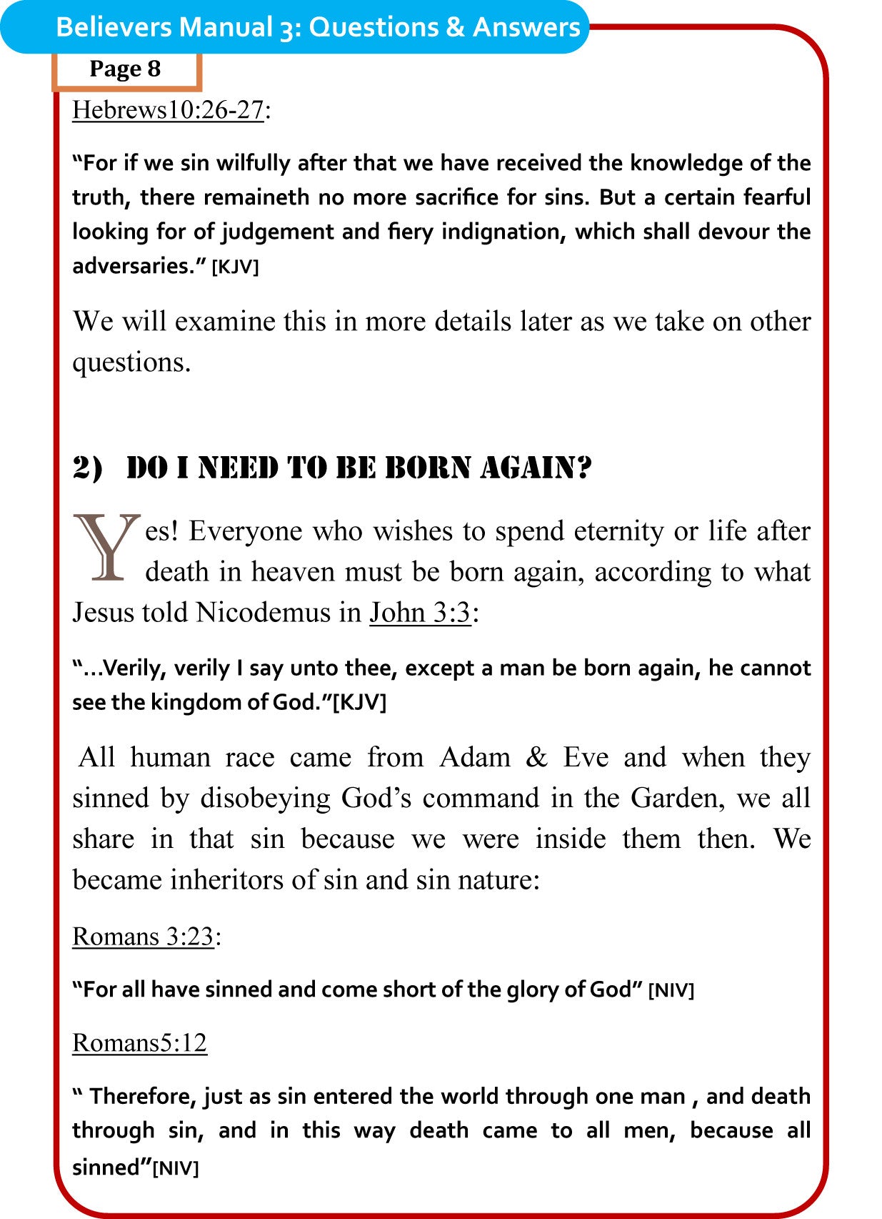 Believer's Manual 3
