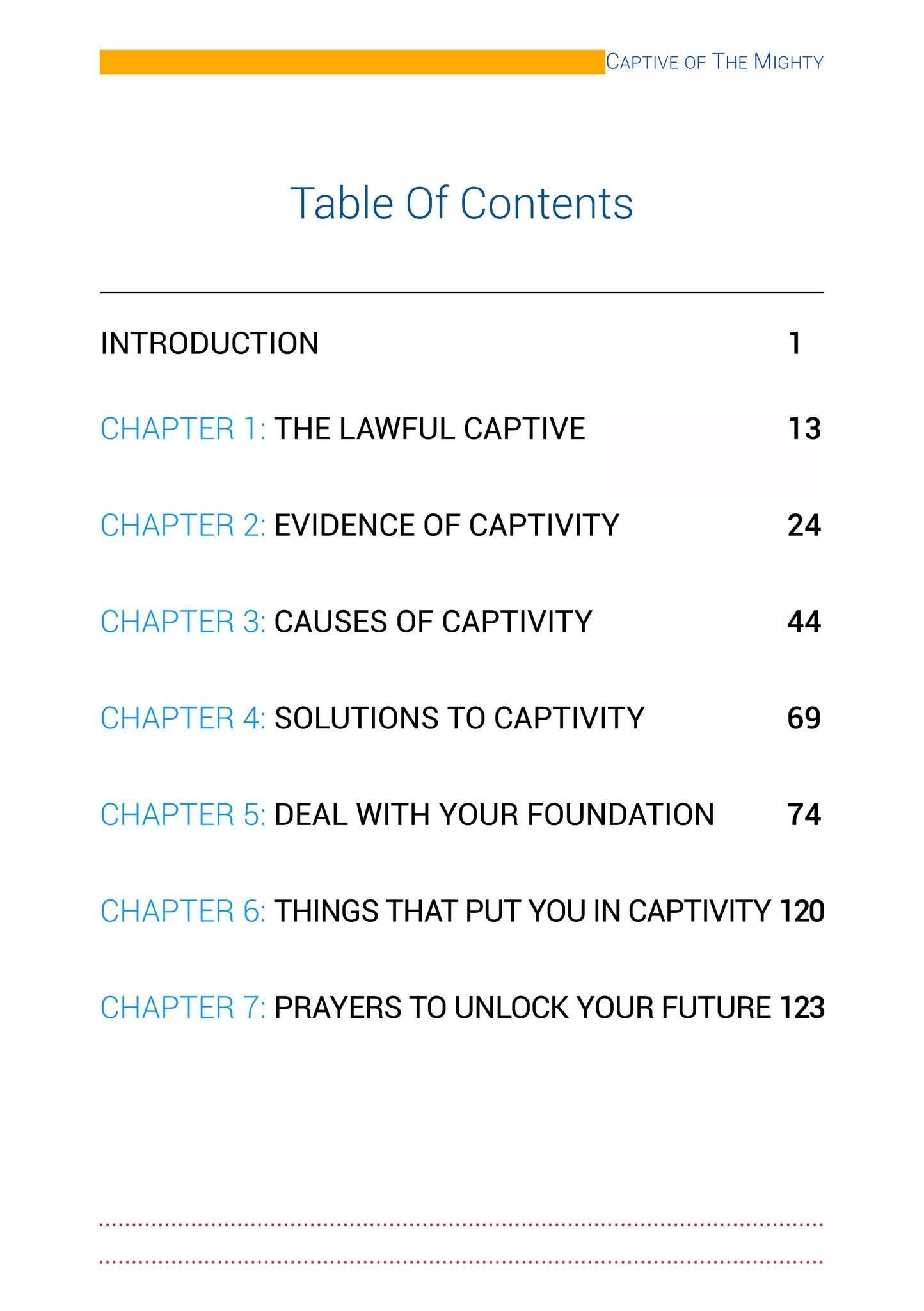Table of Contents