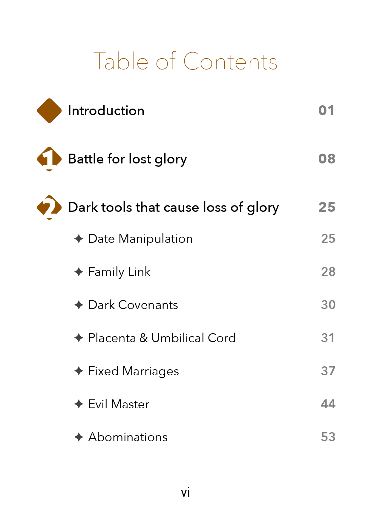 Table of contents